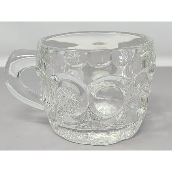 Vintage Glass Punch Bowl Miss Matched Cups With Intricate Patterns 3 Clear Glass - Picture 9 of 16